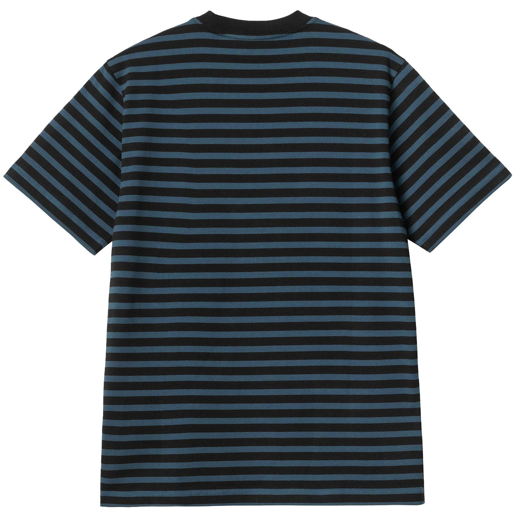 Carhartt WIP Short Sleeve Seidler Pocket T-Shirt - Squid Stripe
