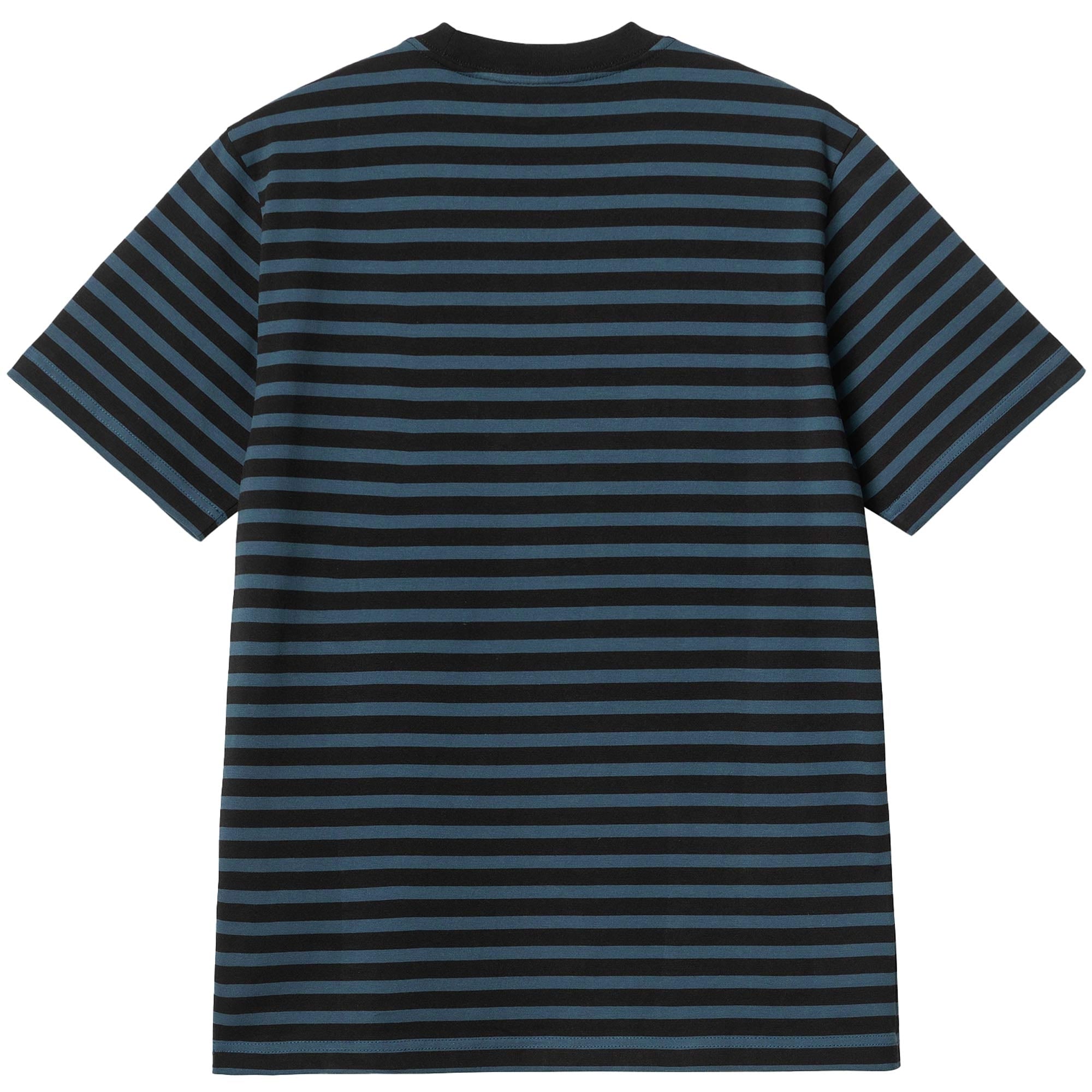 Carhartt WIP Short Sleeve Seidler Pocket T-Shirt - Squid Stripe