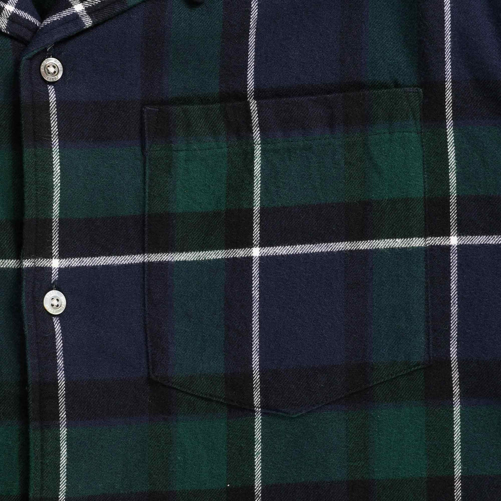 Norse Projects Carsten Organic Flannel Check Shirt - Black Watch Check