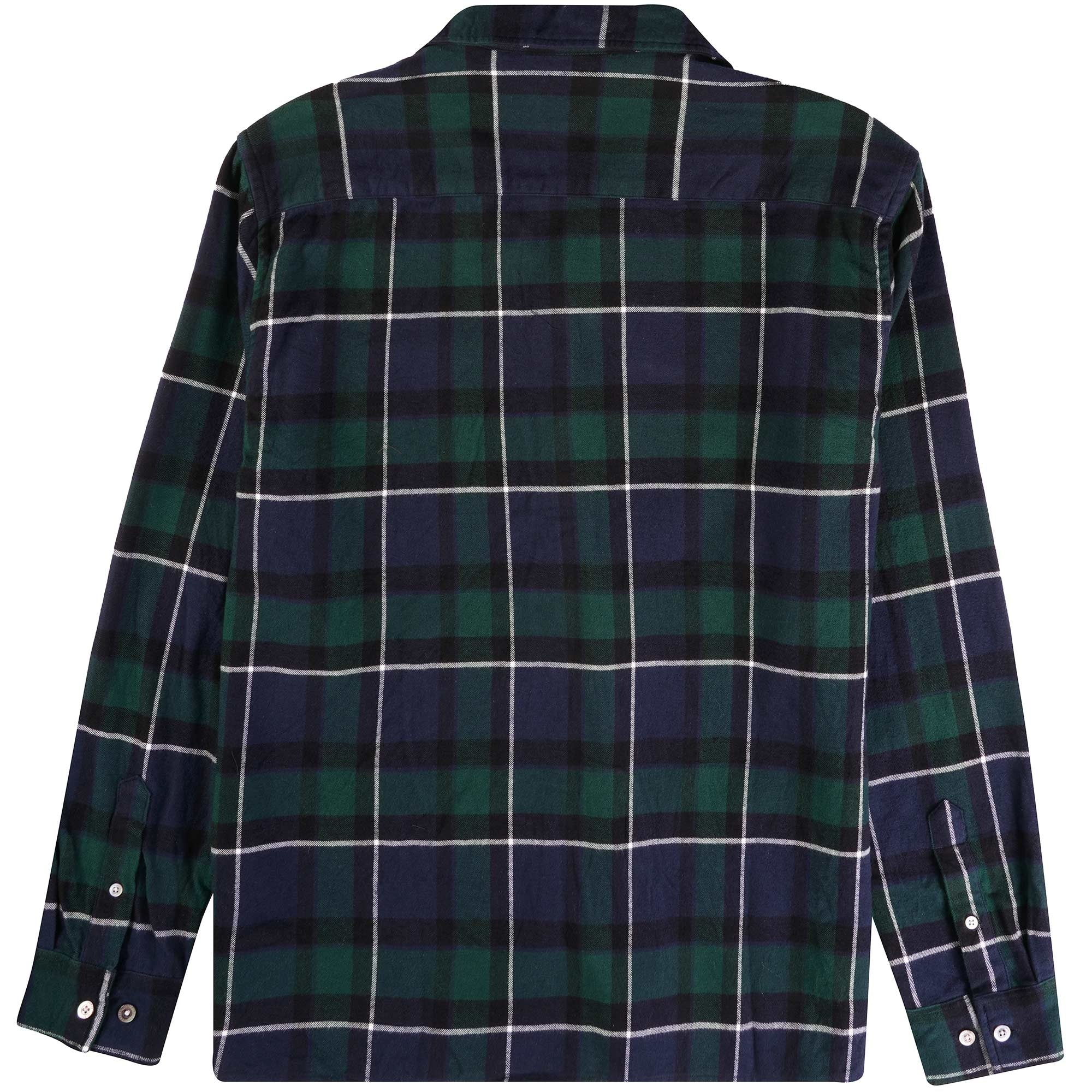Norse Projects Carsten Organic Flannel Check Shirt - Black Watch Check
