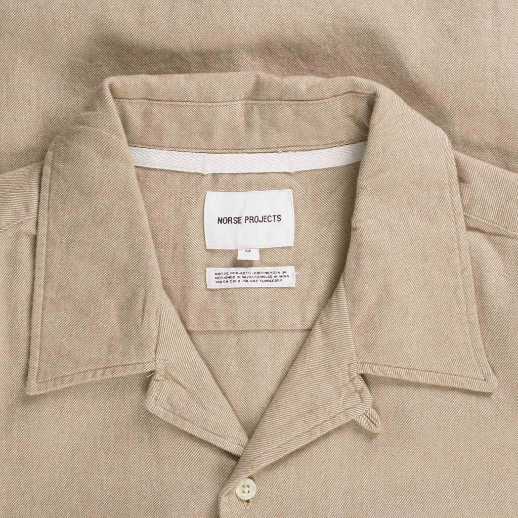 Norse Projects Carsten Organic Flannel Shirt - Khaki