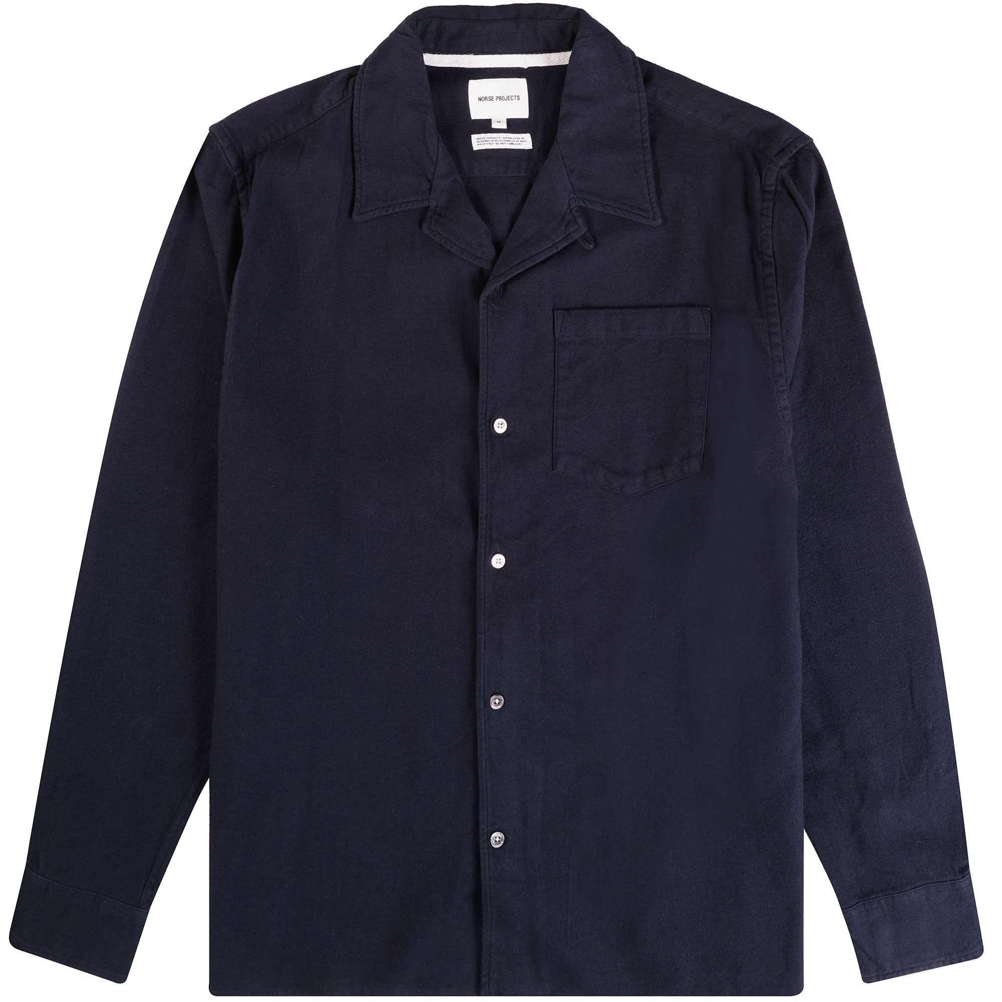 Norse Projects Carsten Organic Flannel Shirt - Dark Navy