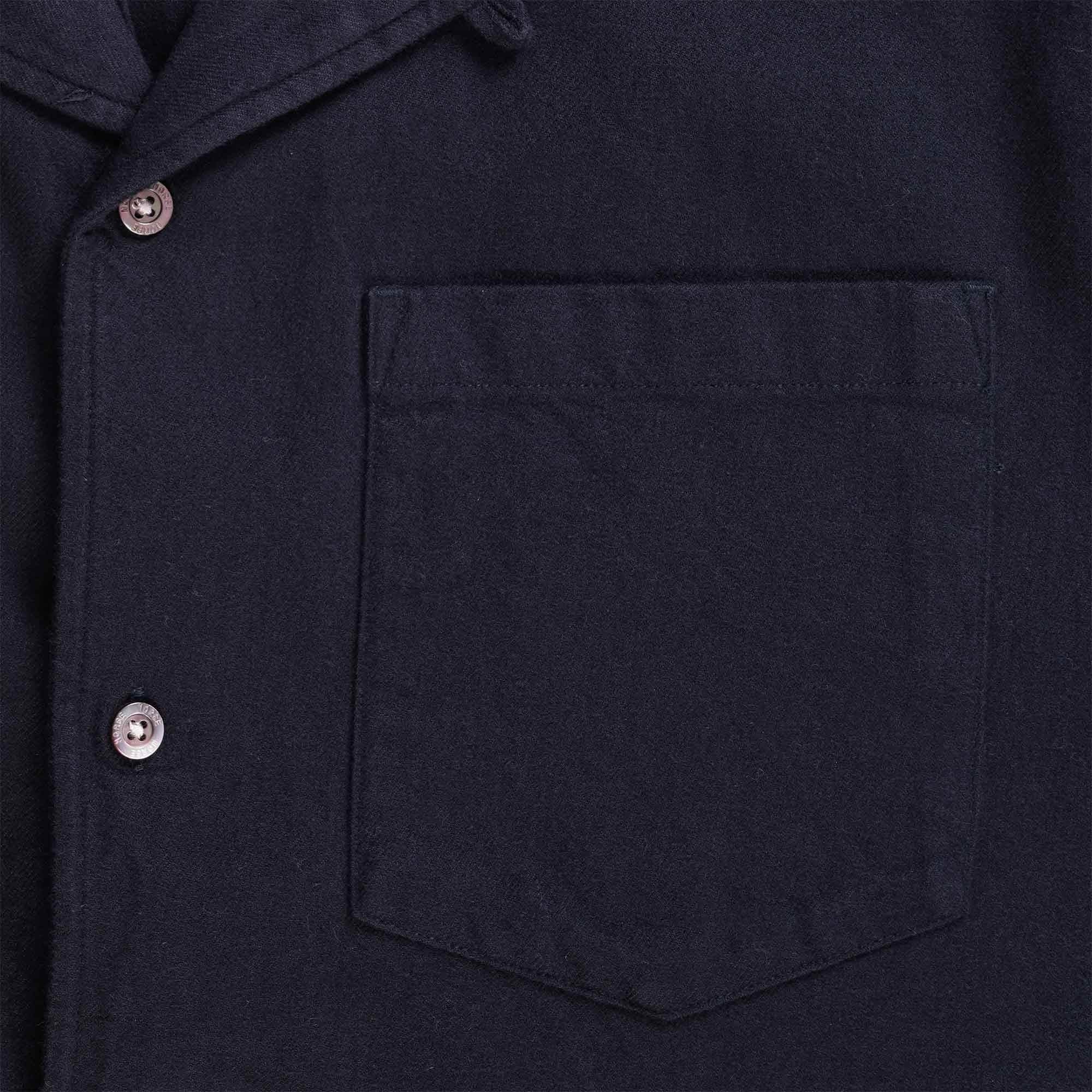 Norse Projects Carsten Organic Flannel Shirt - Dark Navy