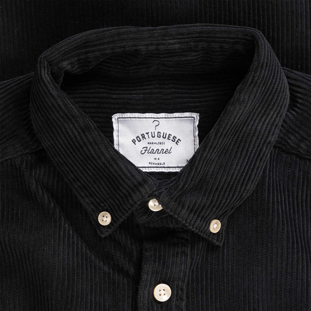 Portuguese Flannel Lobo Corduroy Shirt - Black