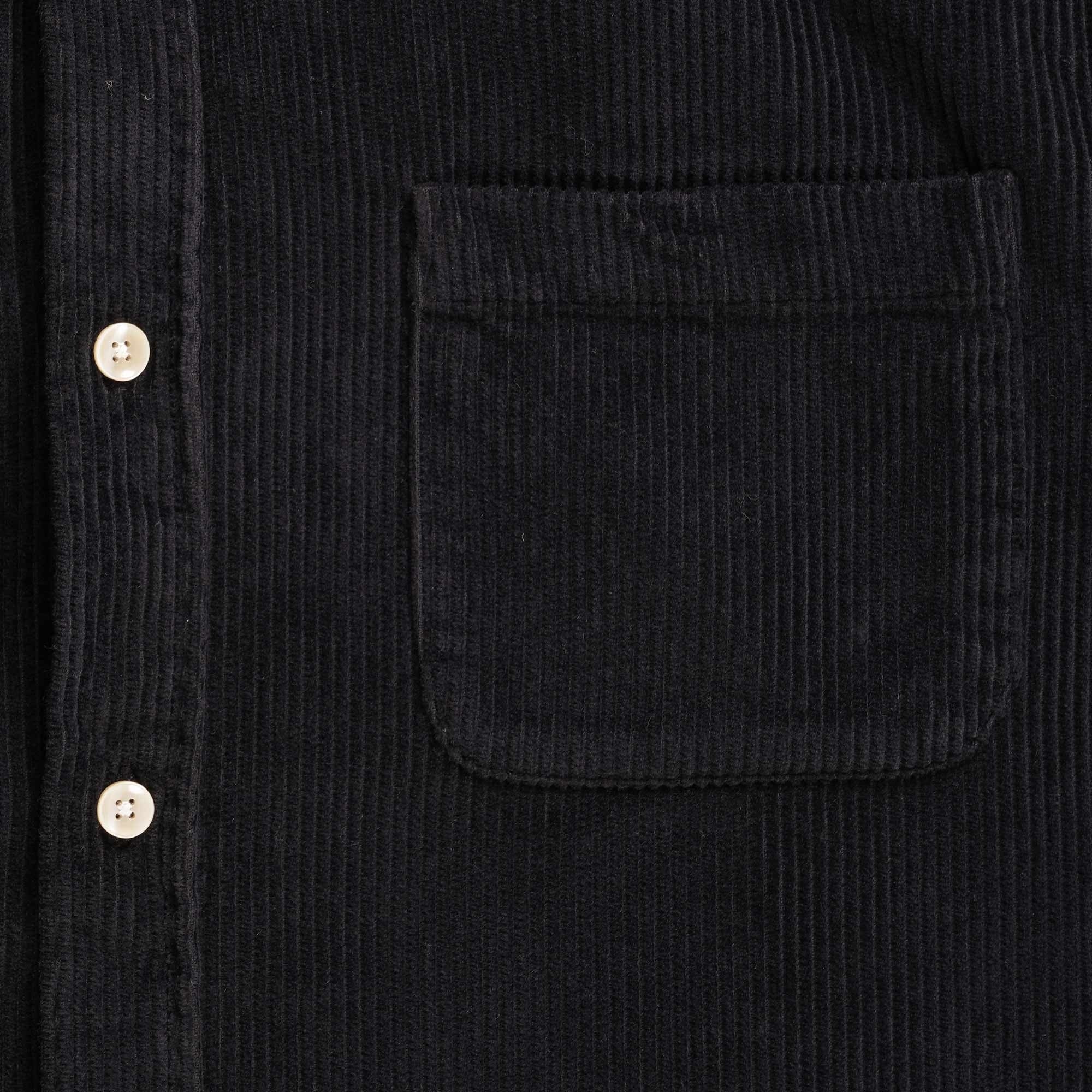 Portuguese Flannel Lobo Corduroy Shirt - Black