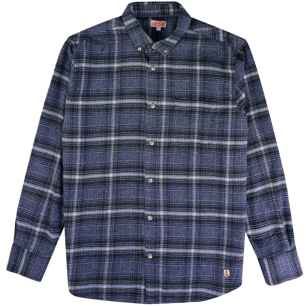 Armor Lux Checked Overshirt - Tartan Navy