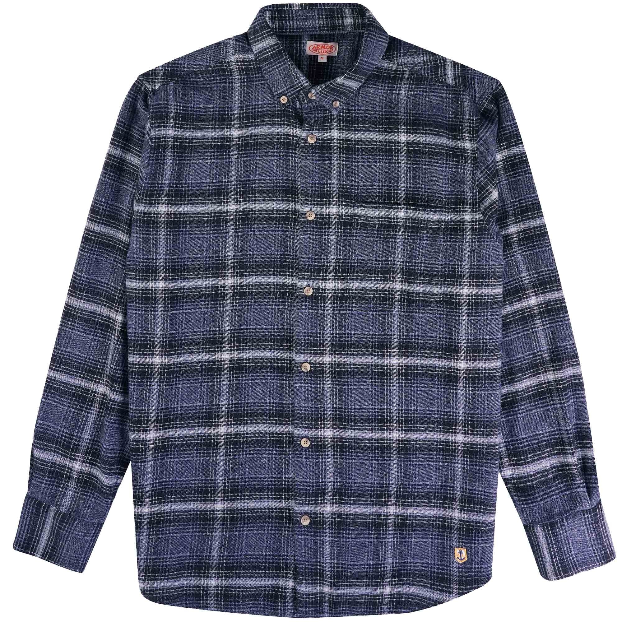 Armor Lux Checked Overshirt - Tartan Navy