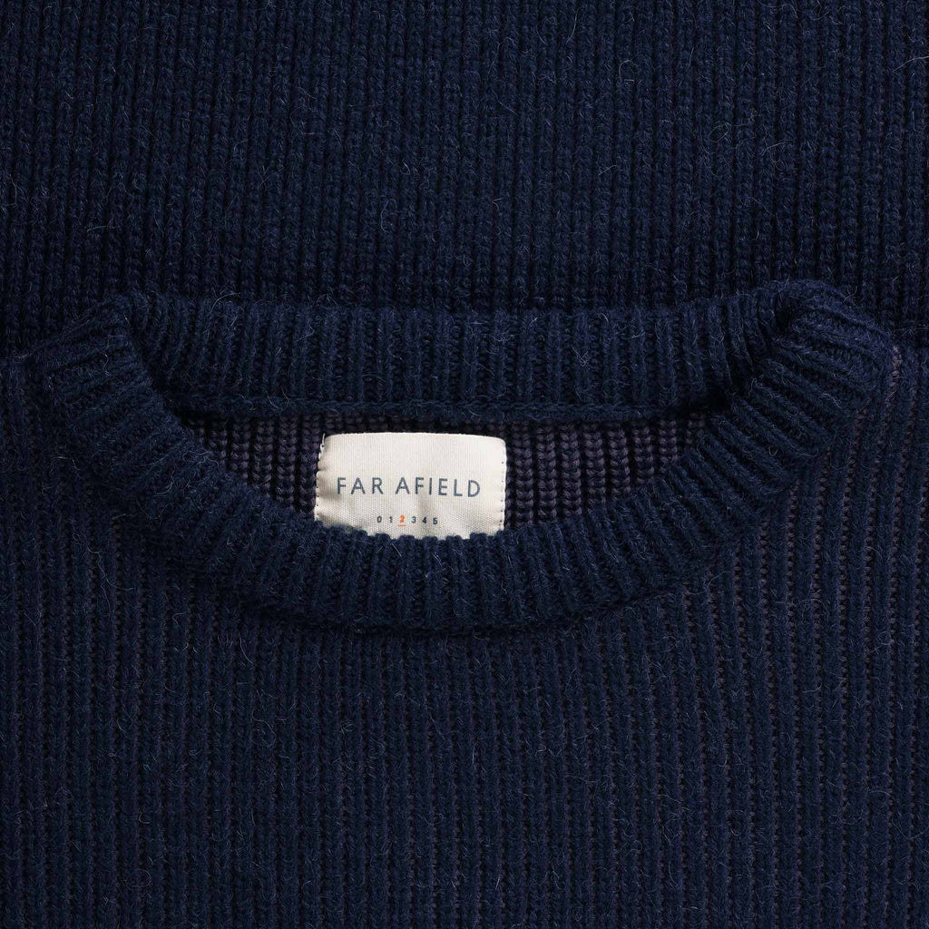 Far Afield Hamish Contrast Ribbed Knit - Purple