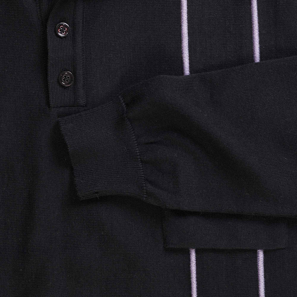 Far Afield Alfaro Knitted Polo - Meteorite