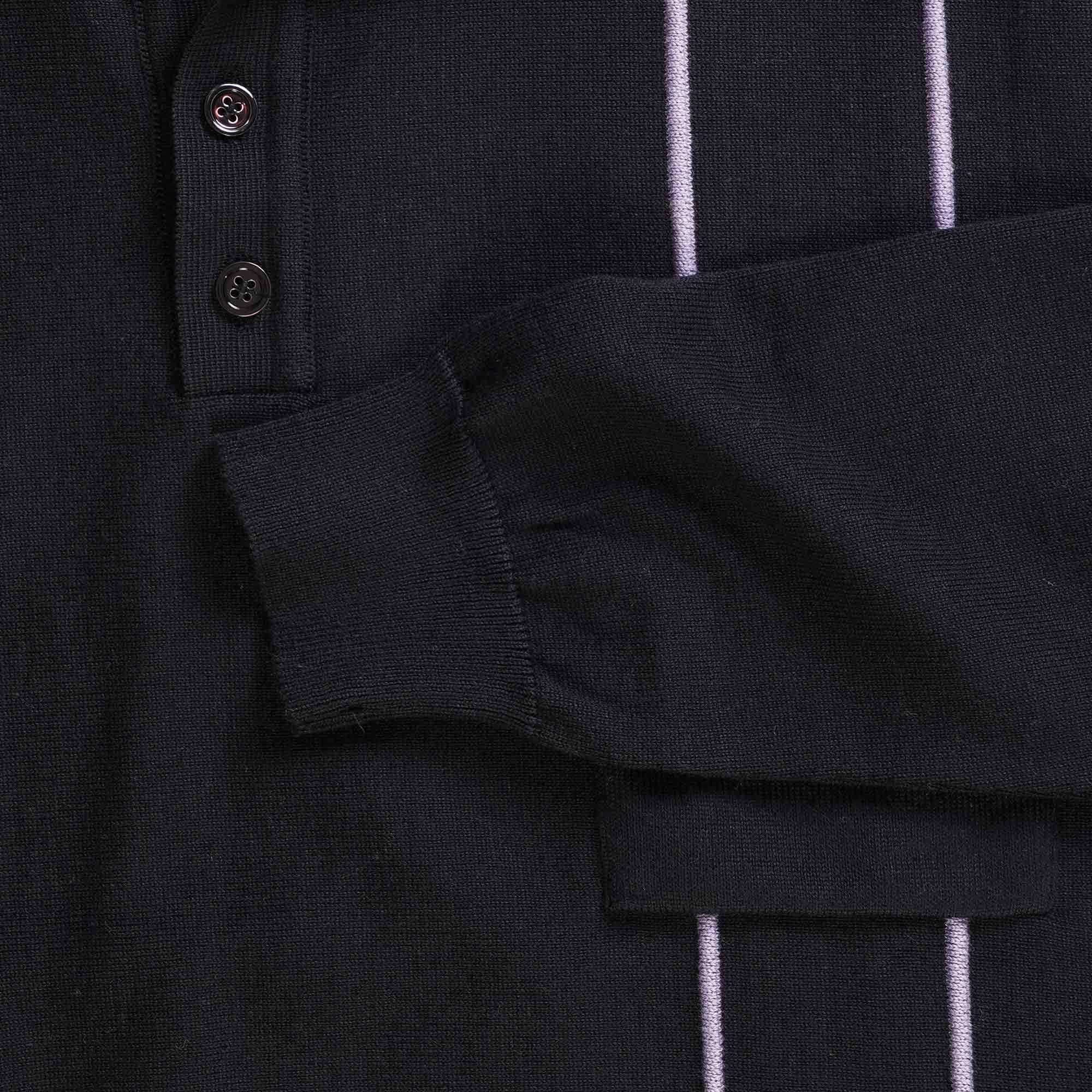 Far Afield Alfaro Knitted Polo - Meteorite
