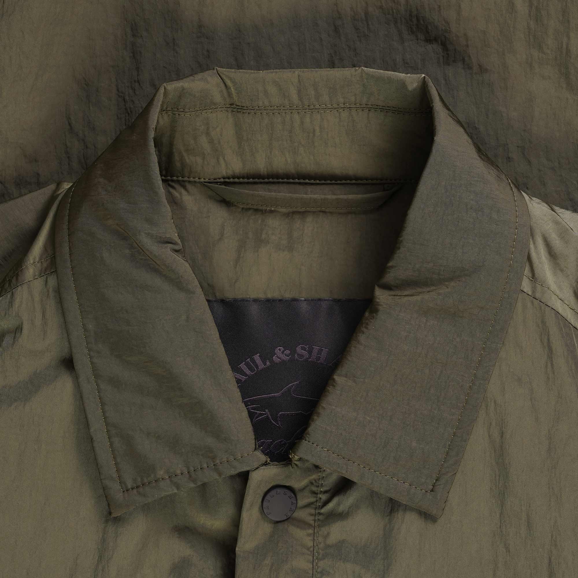Paul and Shark Save The Sea Shacket - Olive