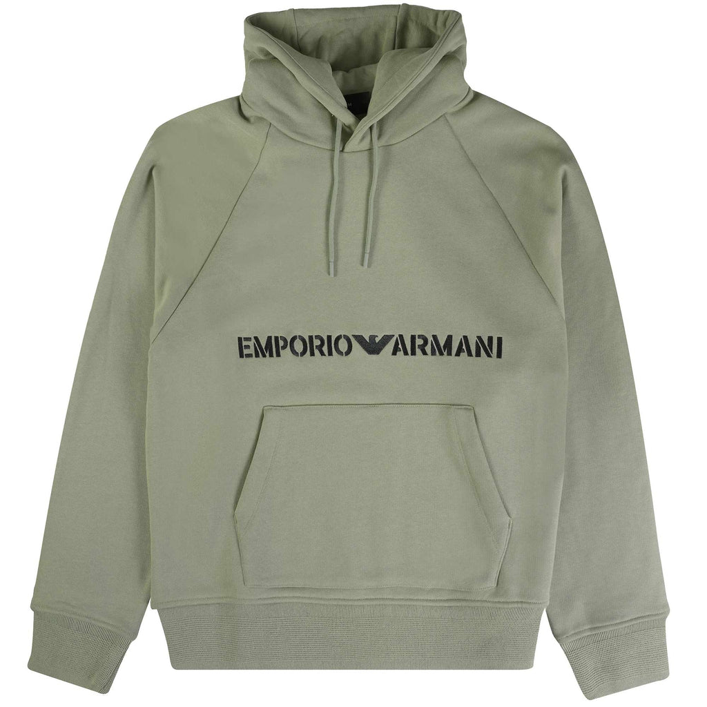 Emporio Armani Logo Hoodie - Sage
