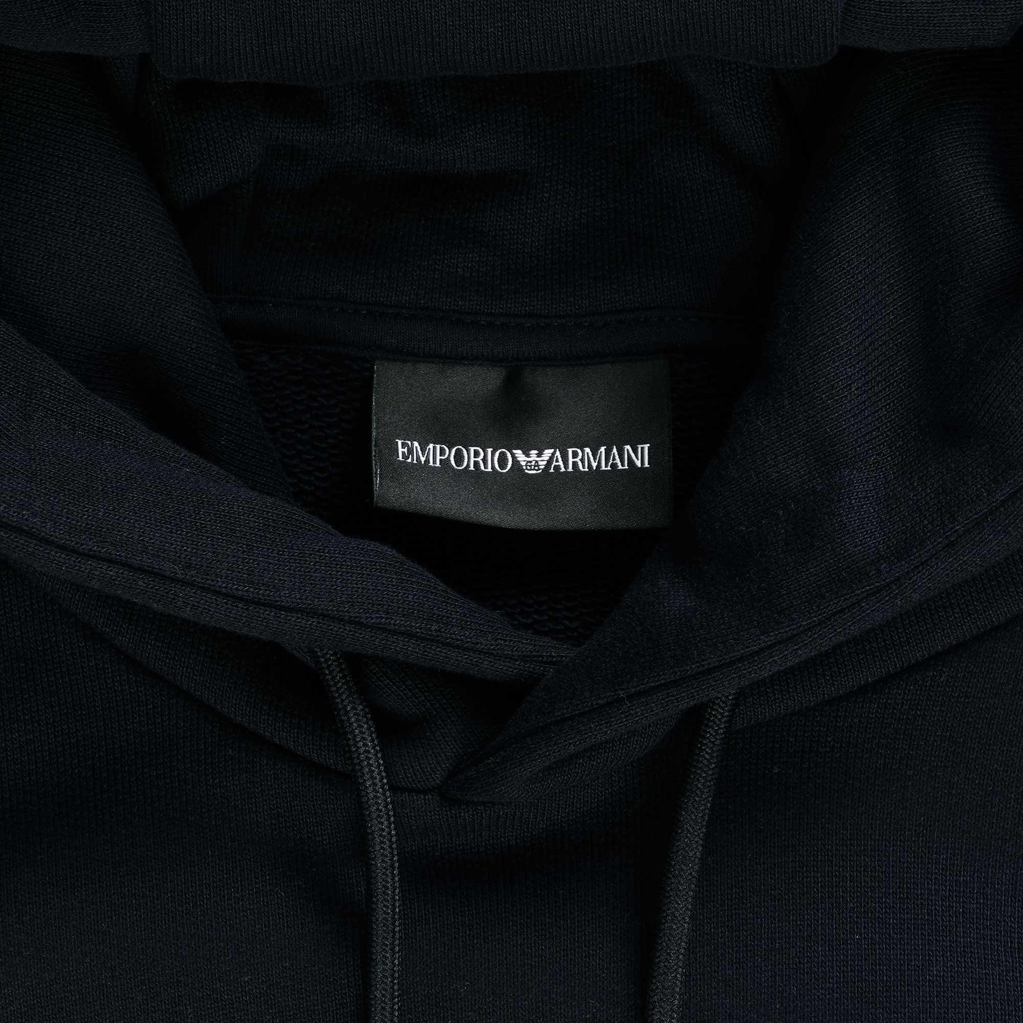 Emporio Armani Logo Hoodie - Navy