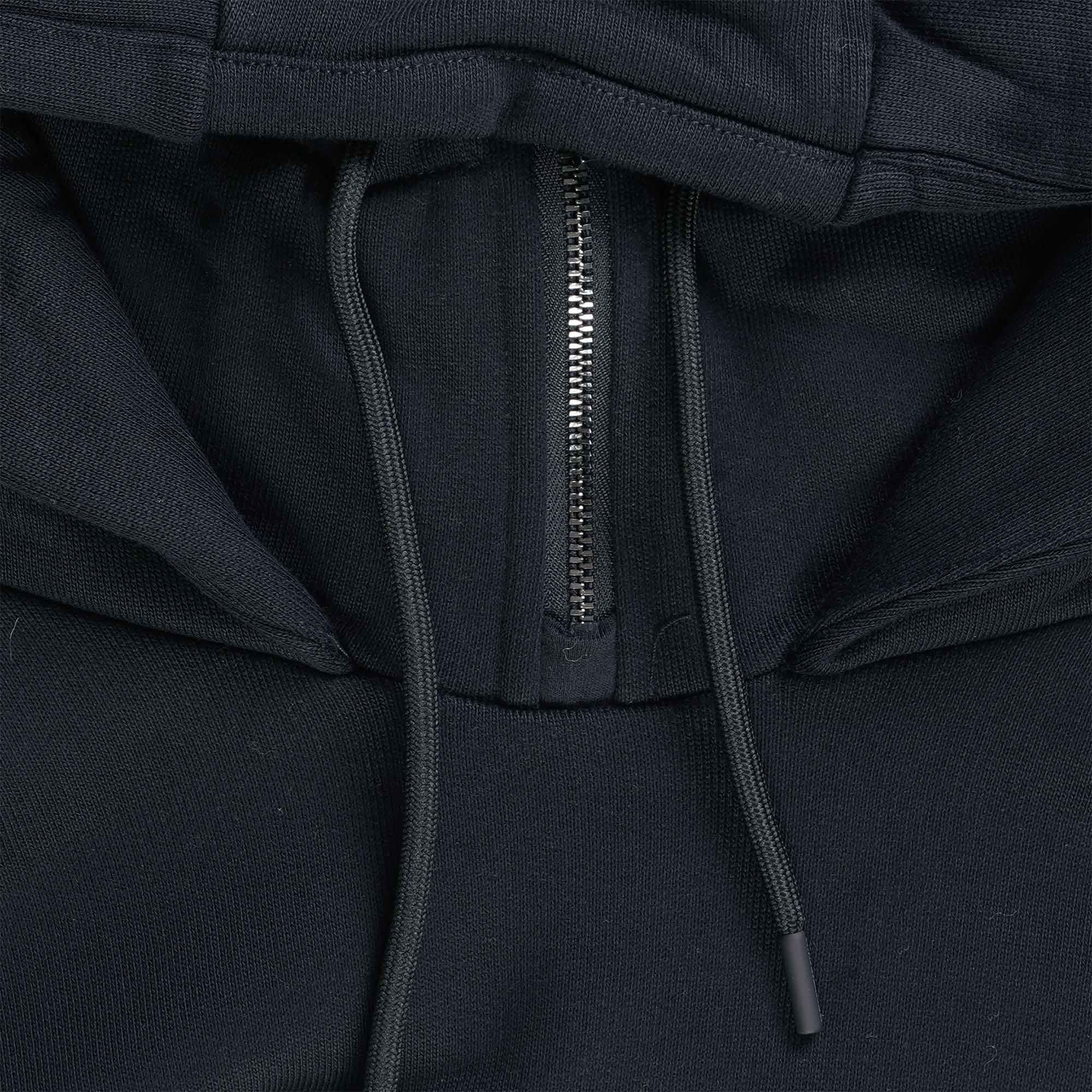 Emporio Armani Zip Neck Hoodie - Blu Navy