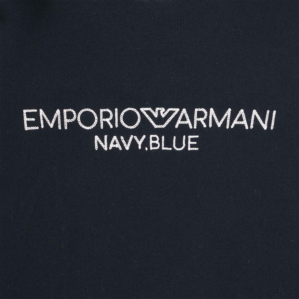 Emporio Armani Zip Neck Hoodie - Blu Navy