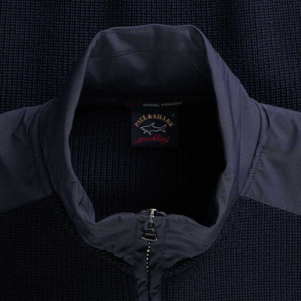 Paul and Shark Full Zip Sailor Cardigan - Navy