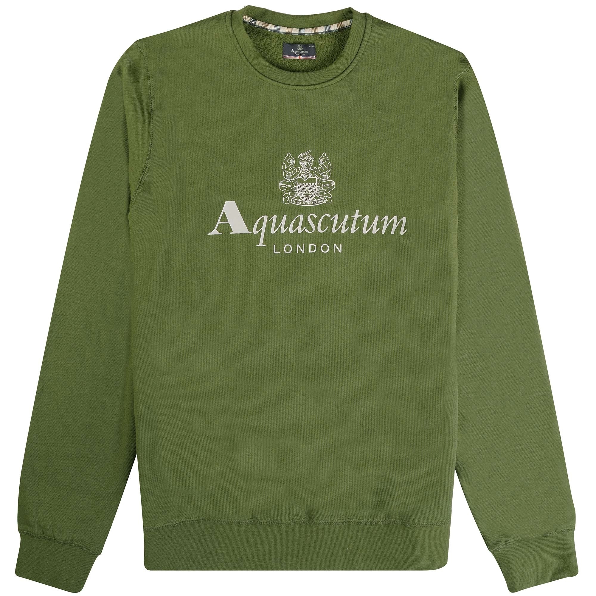 Aquascutum Large Logo Sweatshirt - Army Green
