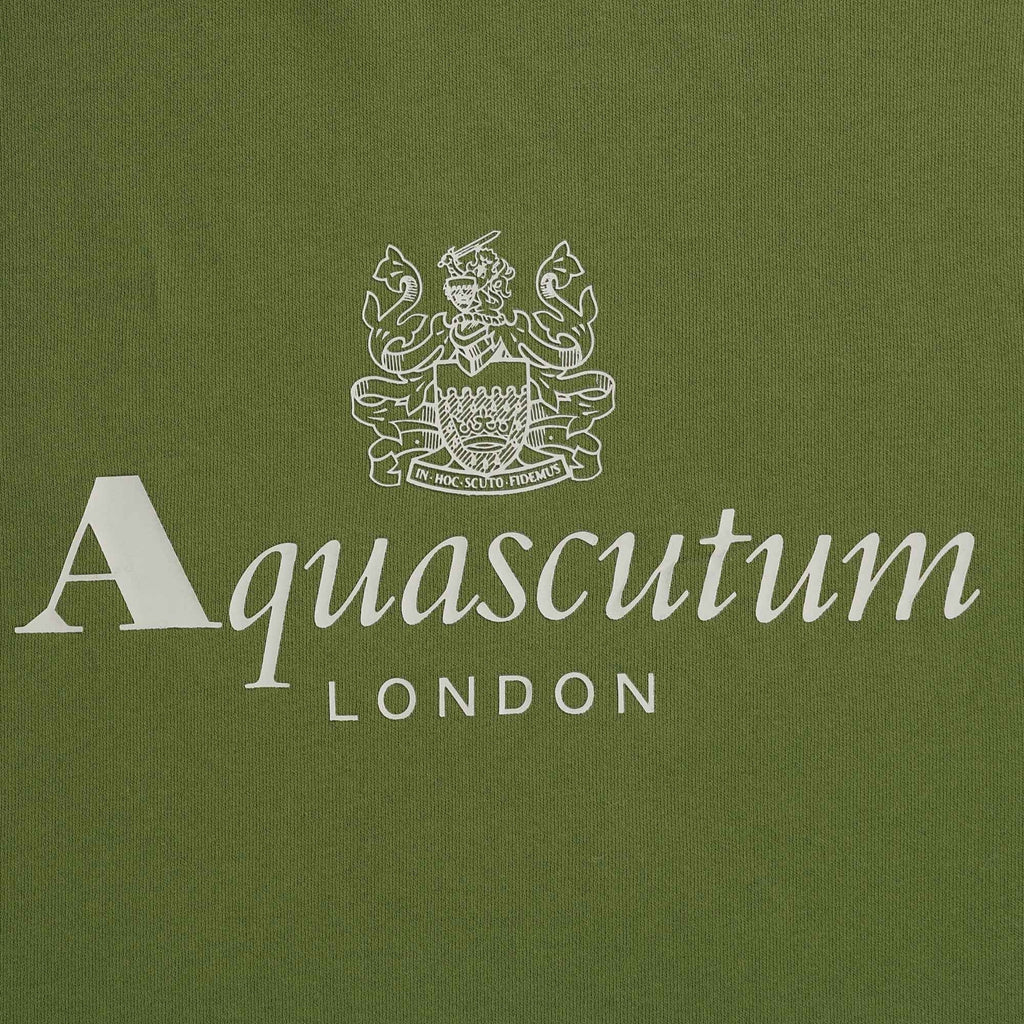 Aquascutum Large Logo Sweatshirt - Army Green