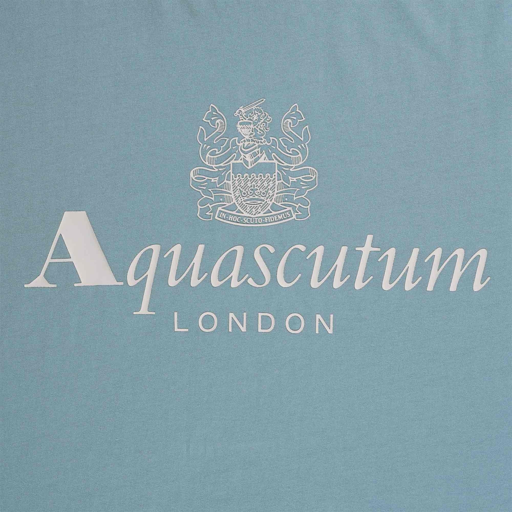 Aquascutum Large Logo T-Shirt - Avio