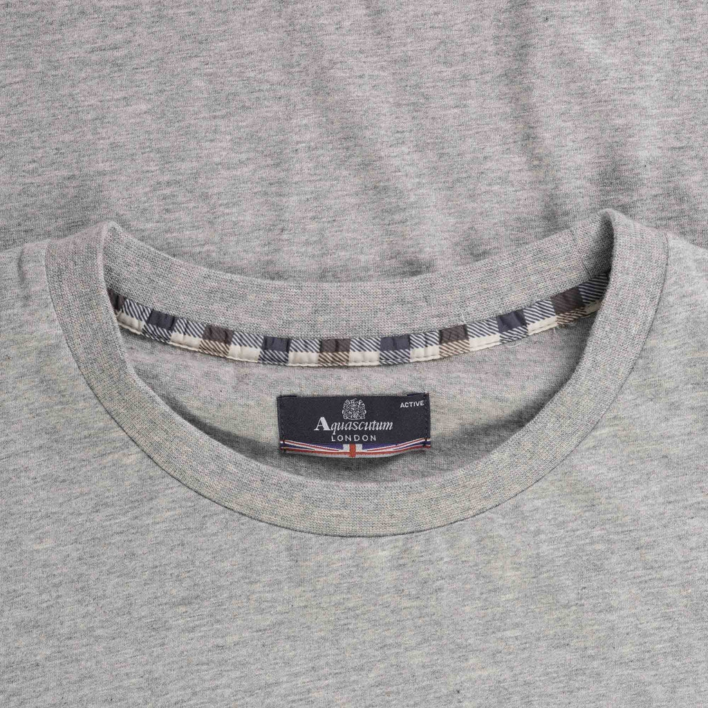 Aquascutum Large Logo T-Shirt - Grey Mel