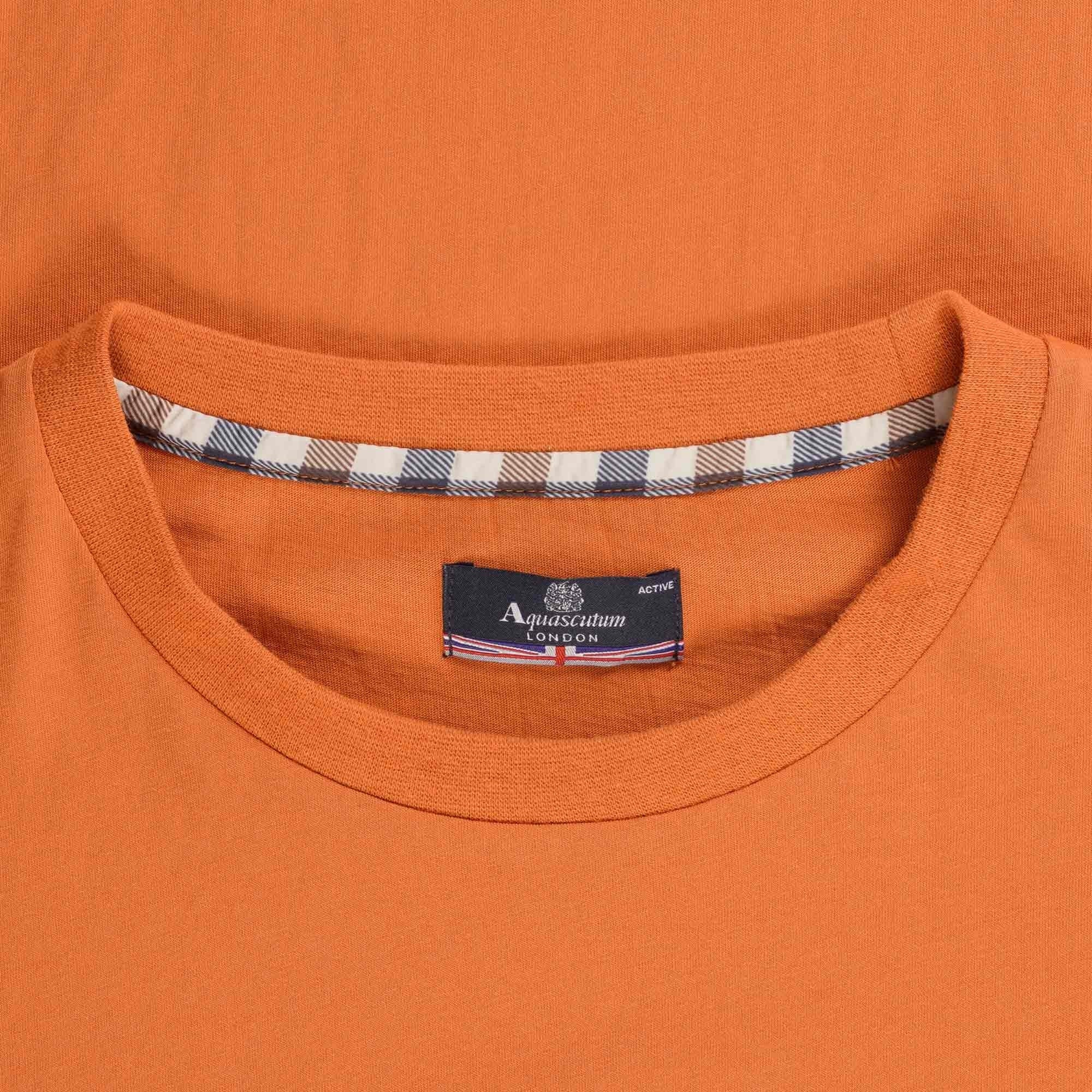 Aquascutum Large Logo T-Shirt - Rust