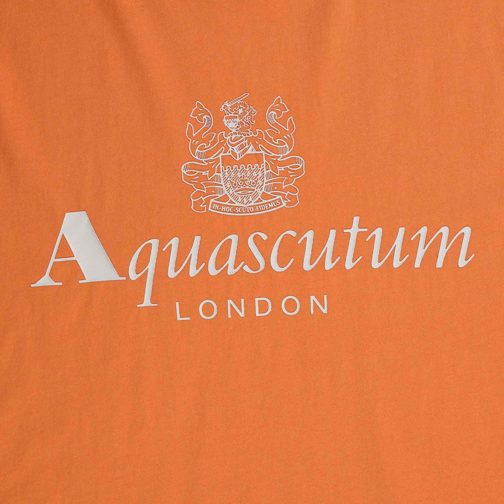 Aquascutum Large Logo T-Shirt - Rust