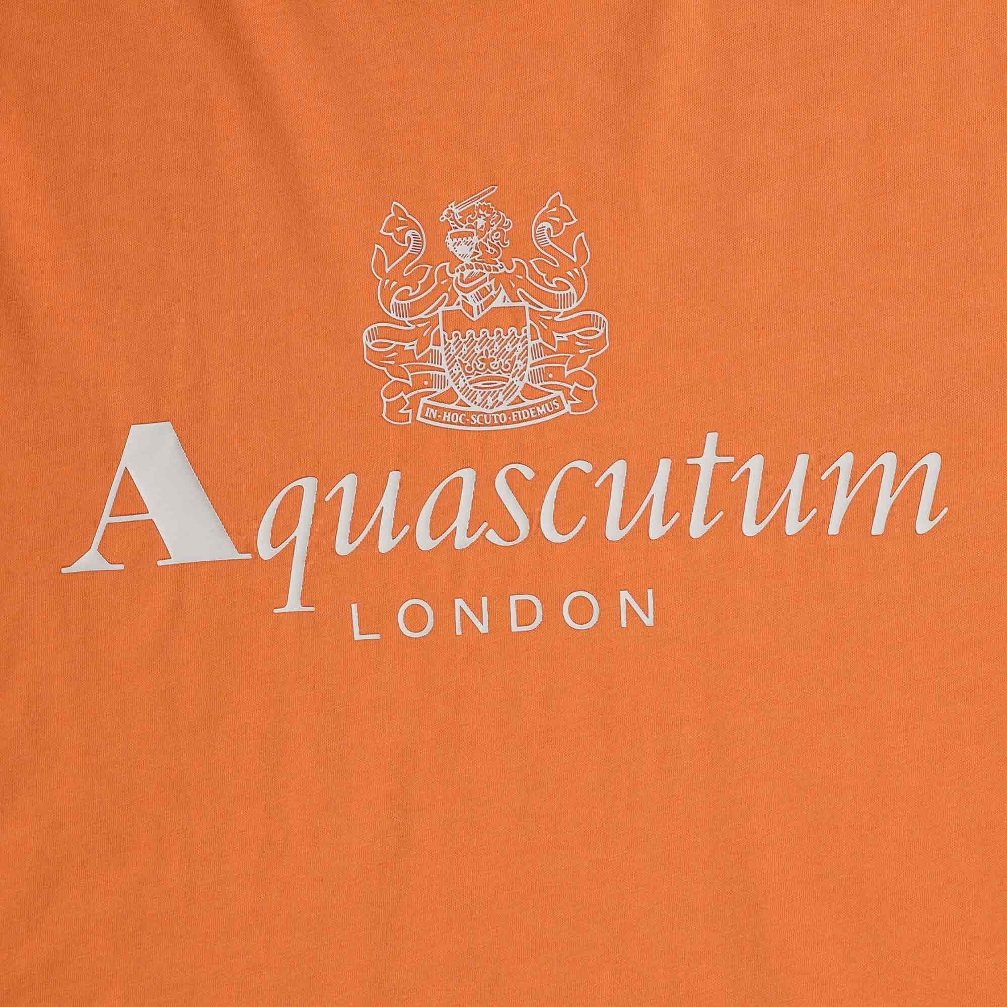 Aquascutum Large Logo T-Shirt - Rust