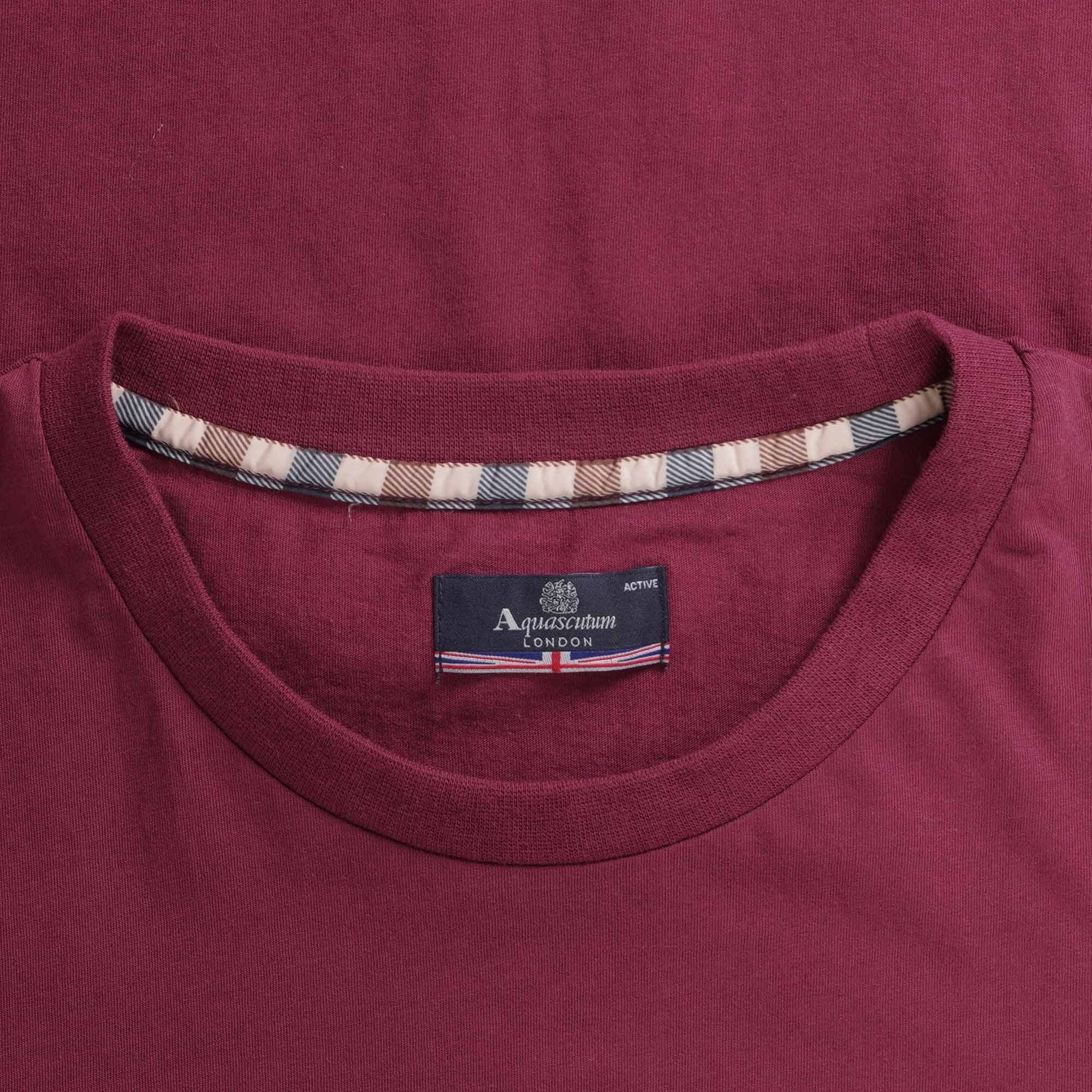 Aquascutum Large Logo T-Shirt - Cordovan