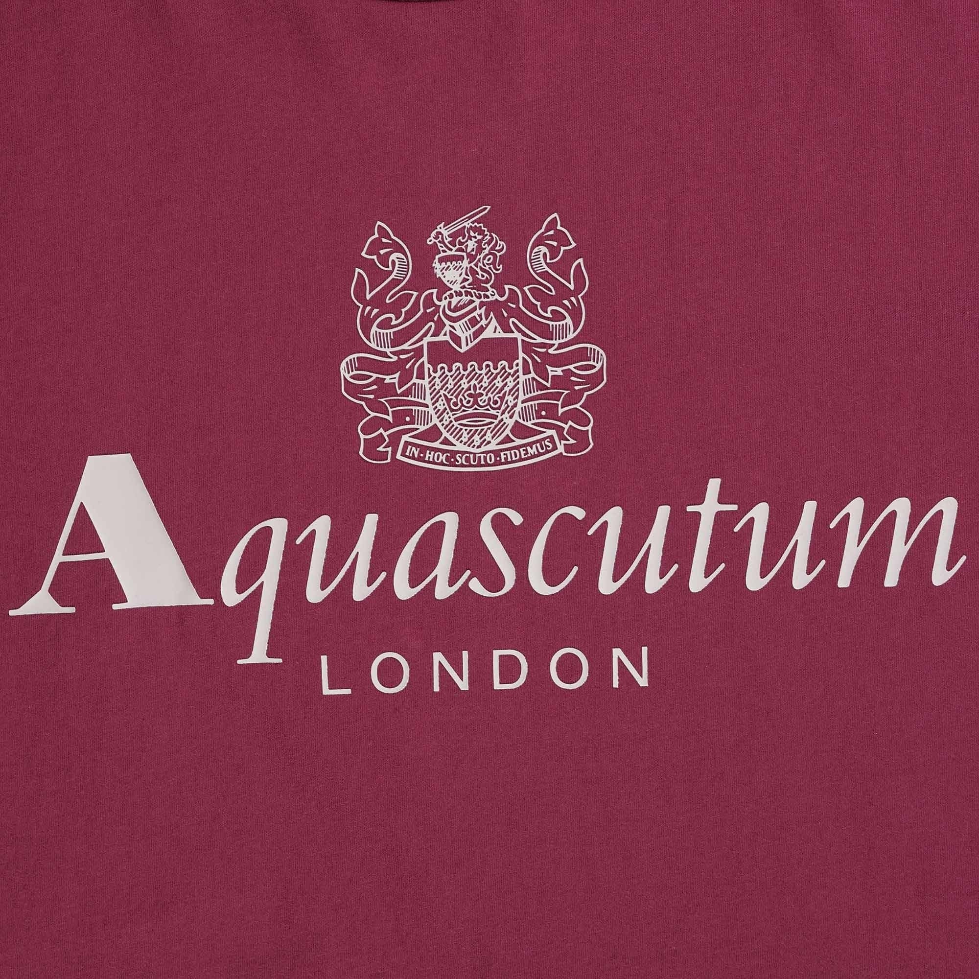 Aquascutum Large Logo T-Shirt - Cordovan