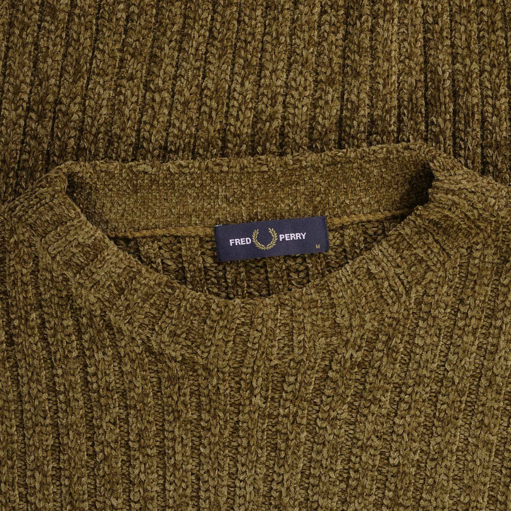Fred Perry Chenille Rib Jumper - Shaded Stone