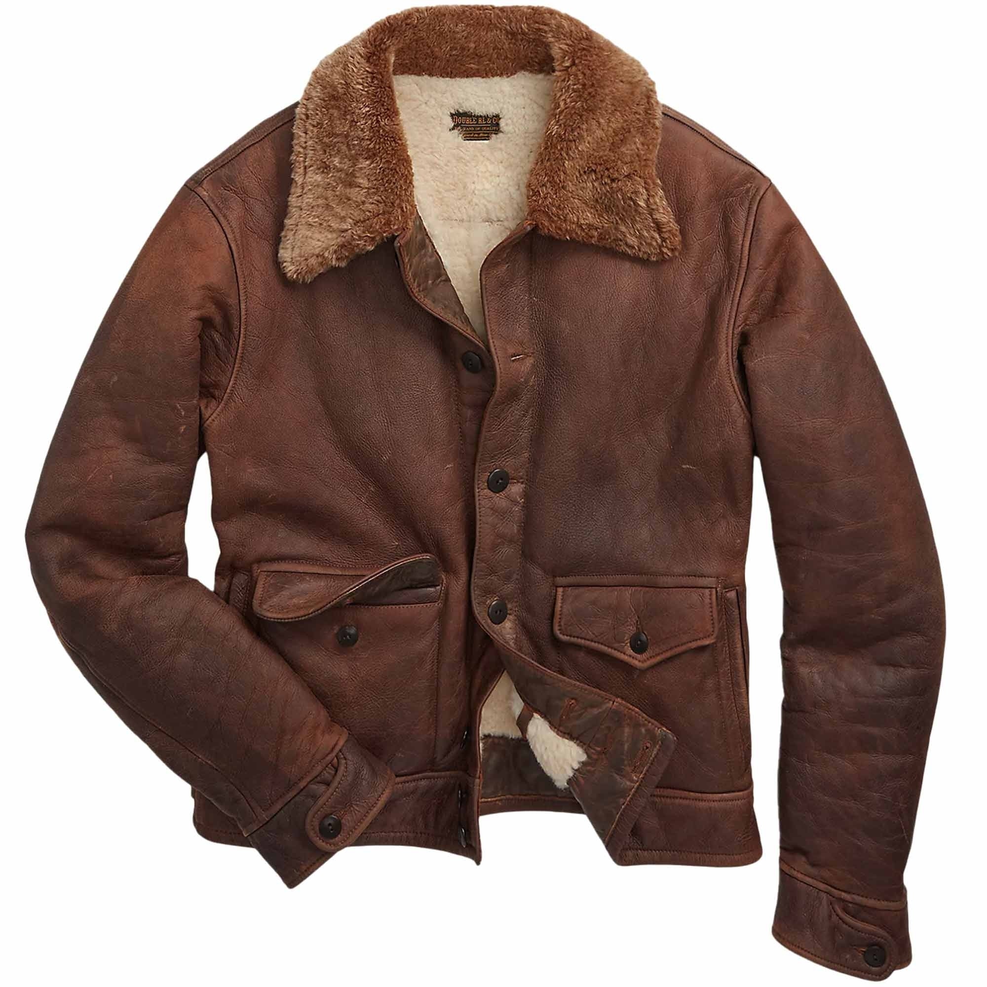 RRL by Ralph Lauren Shearling Jacket - Dark Brown