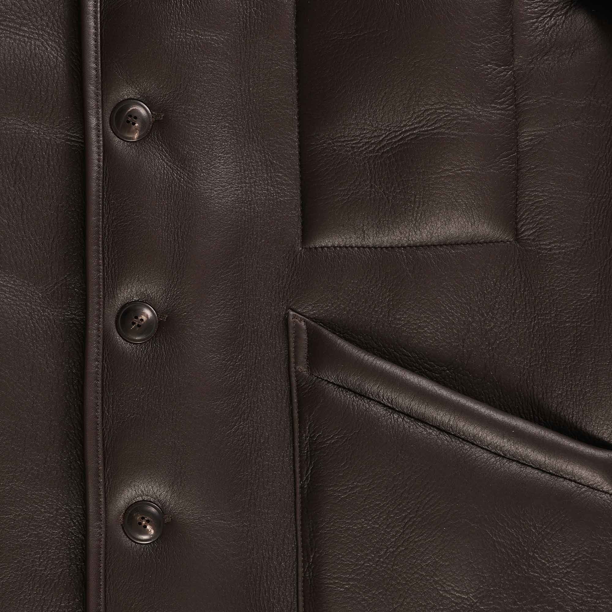 YMC Brainticket MK2 Leather Jacket - Brown