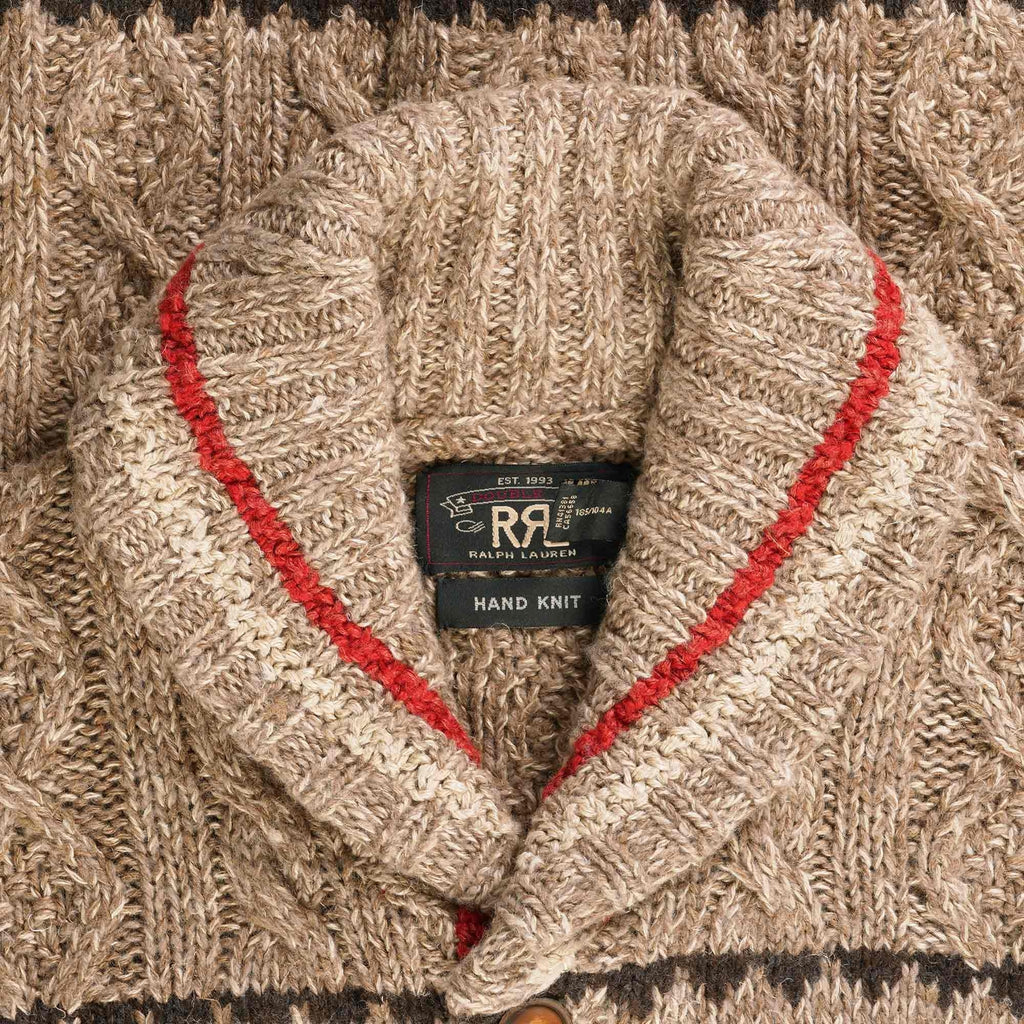 RRL by Ralph Lauren Hand-Knit Linen-Blend Cardigan - Beige