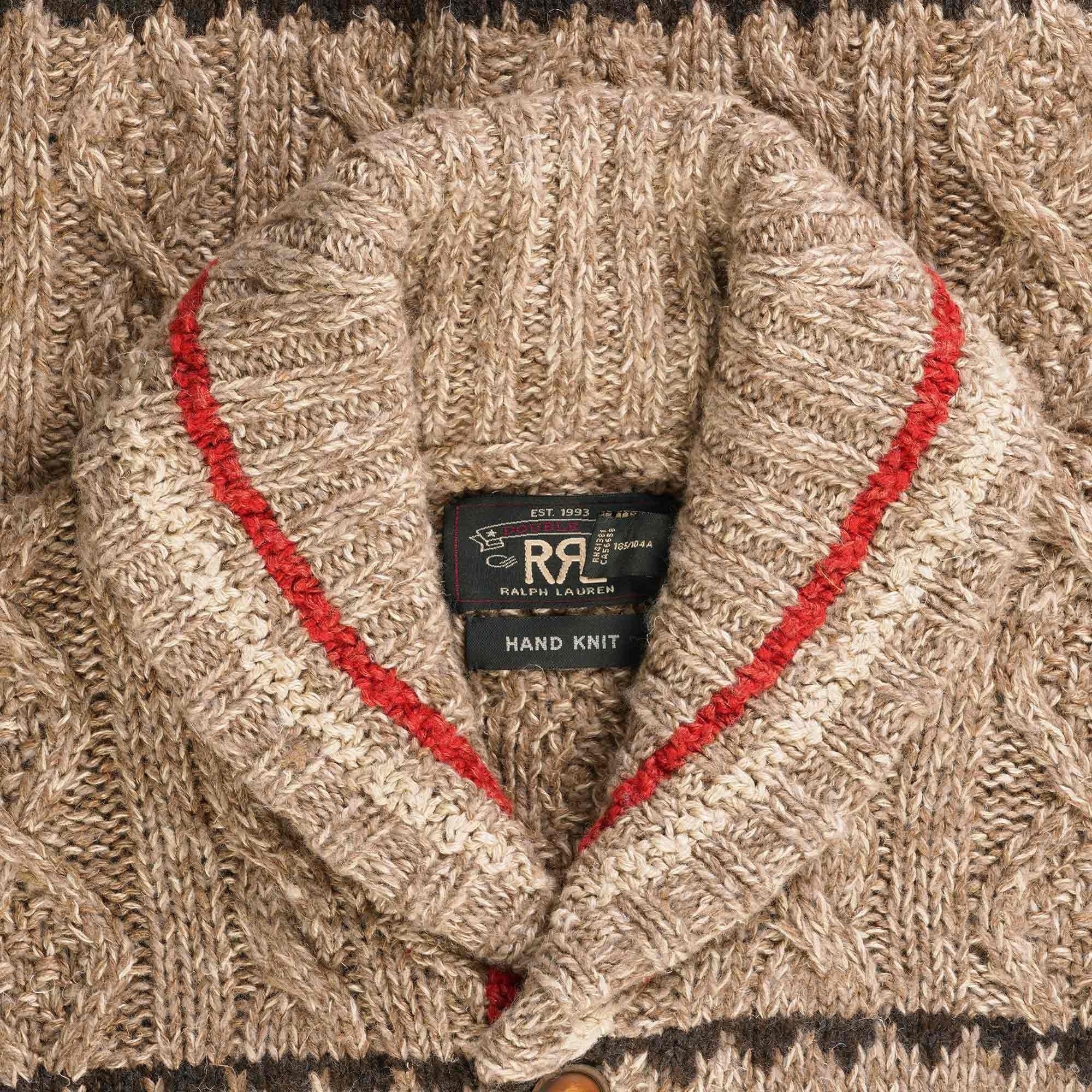 RRL by Ralph Lauren Hand-Knit Linen-Blend Cardigan - Beige