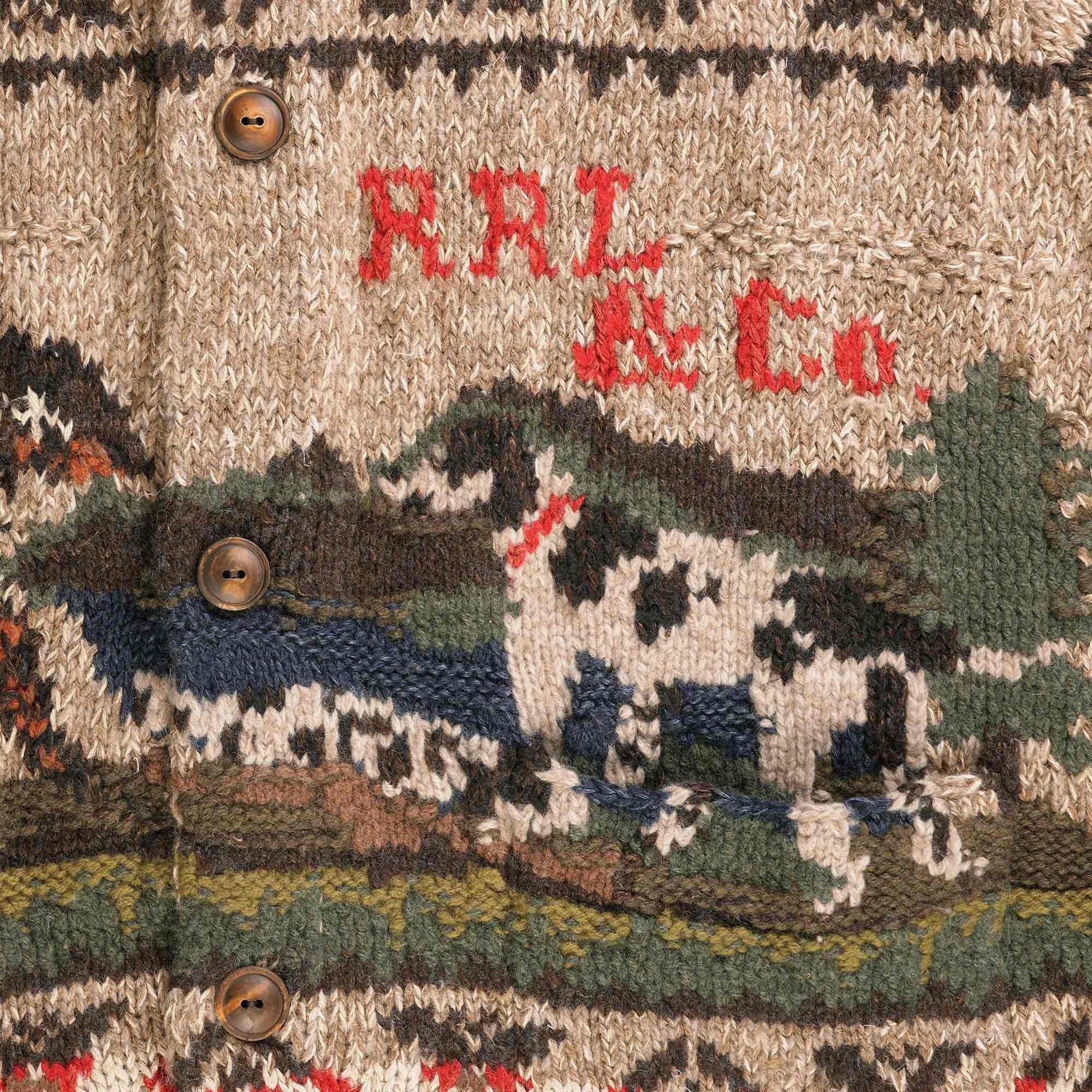 RRL by Ralph Lauren Hand-Knit Linen-Blend Cardigan - Beige