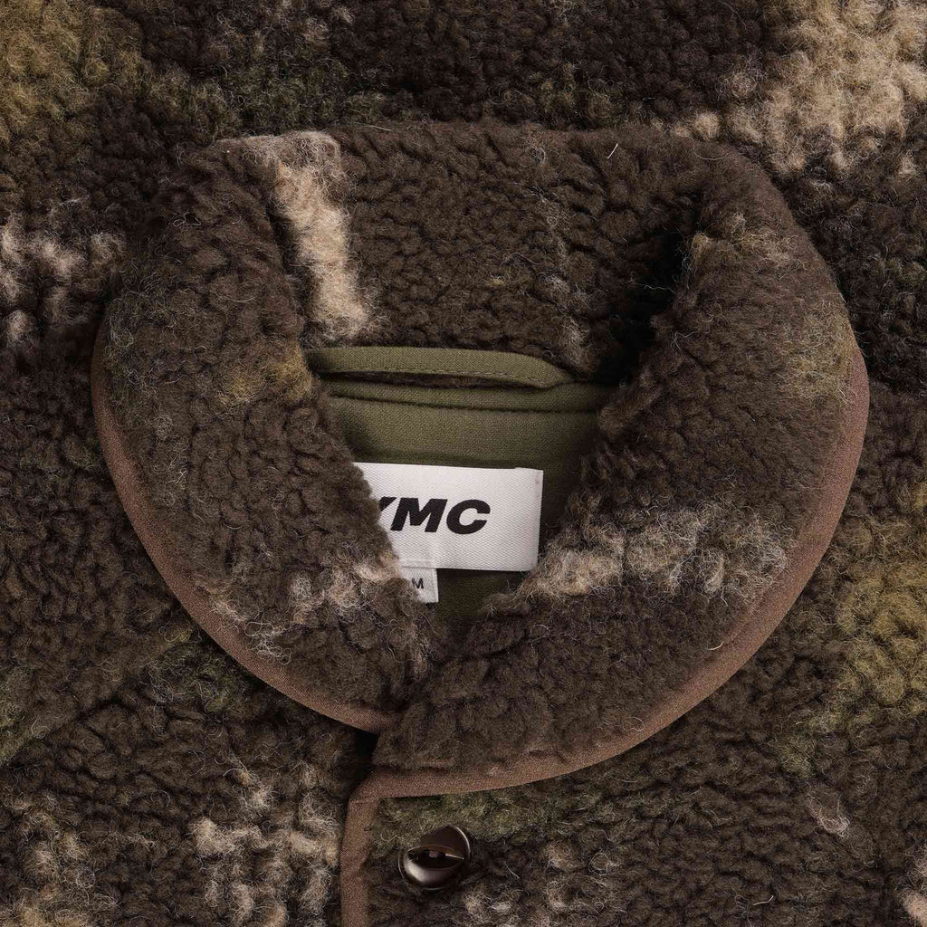 YMC Beach Jacquard Fleece Jacket - Brown