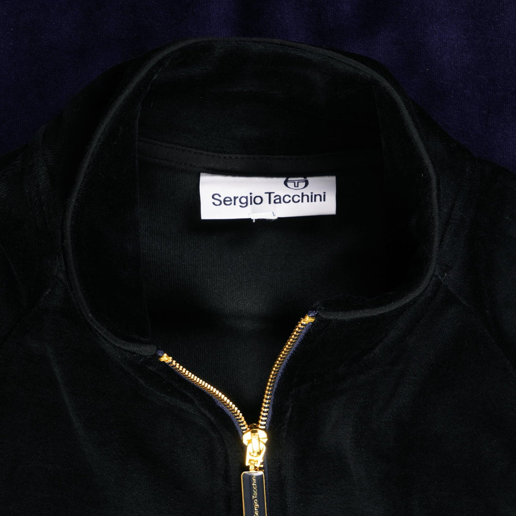 Sergio Tacchini Orion Luxe Track Top - Black and Maritime Blue