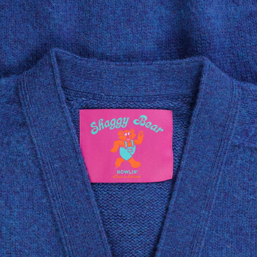 Howlin' Shaggy Bear Cardigan - Atlantis