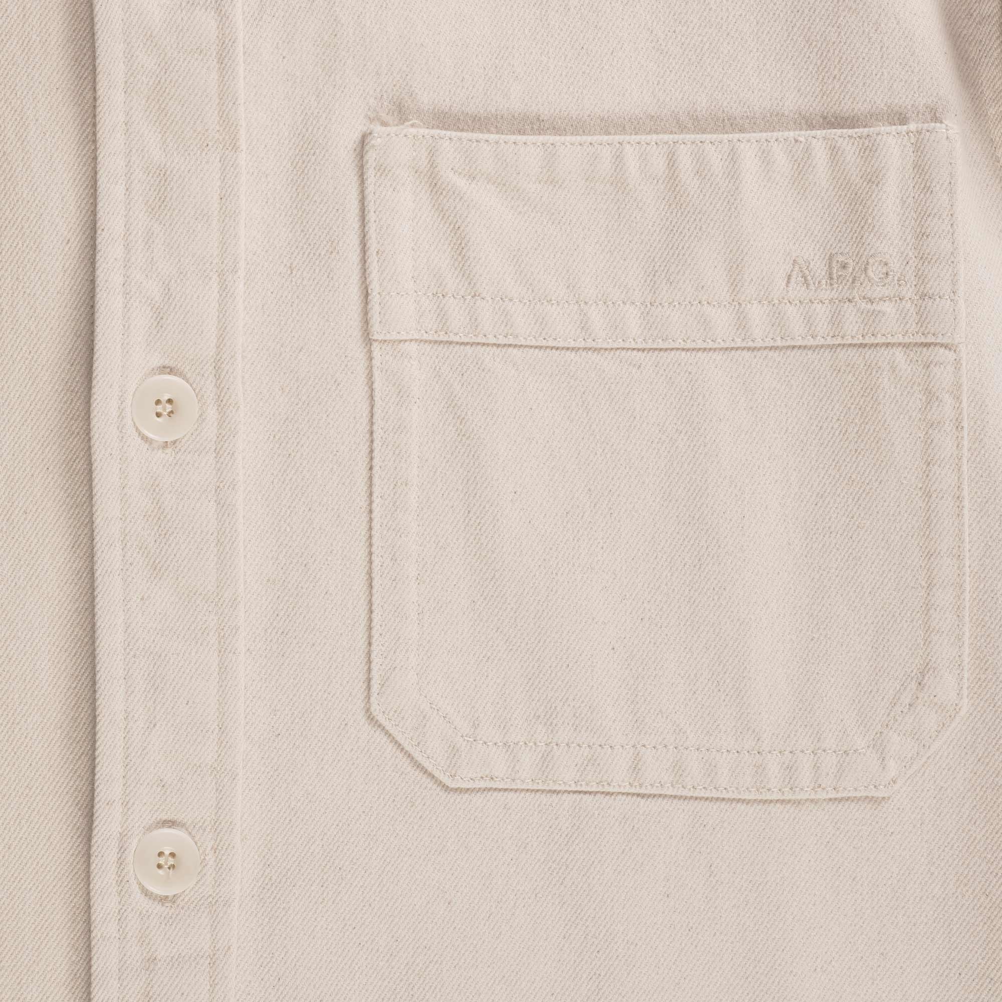 A.P.C. Basile Brode Poitrine Overshirt - Ecru