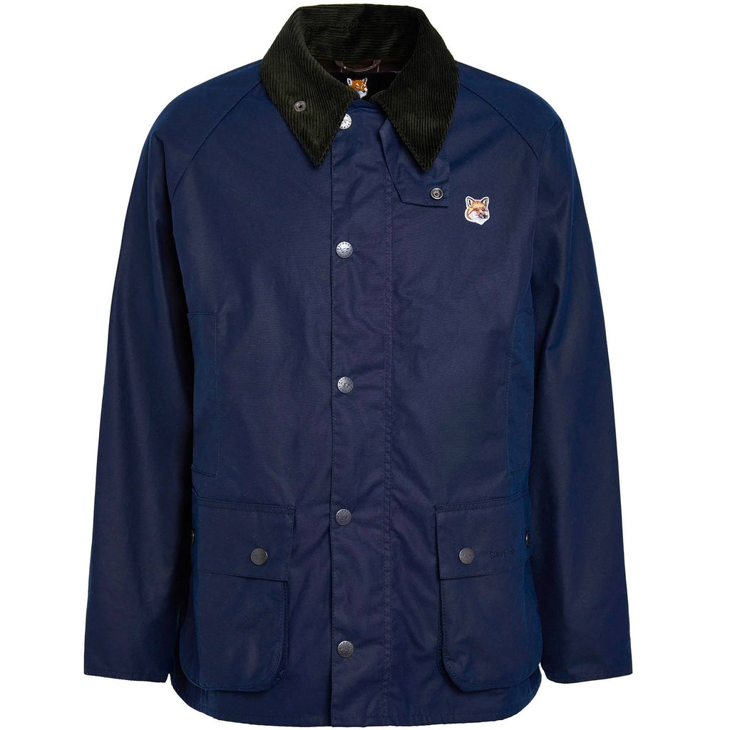 Barbour X Maison Kitsun Beaufort Waxed Jacket - Indigo