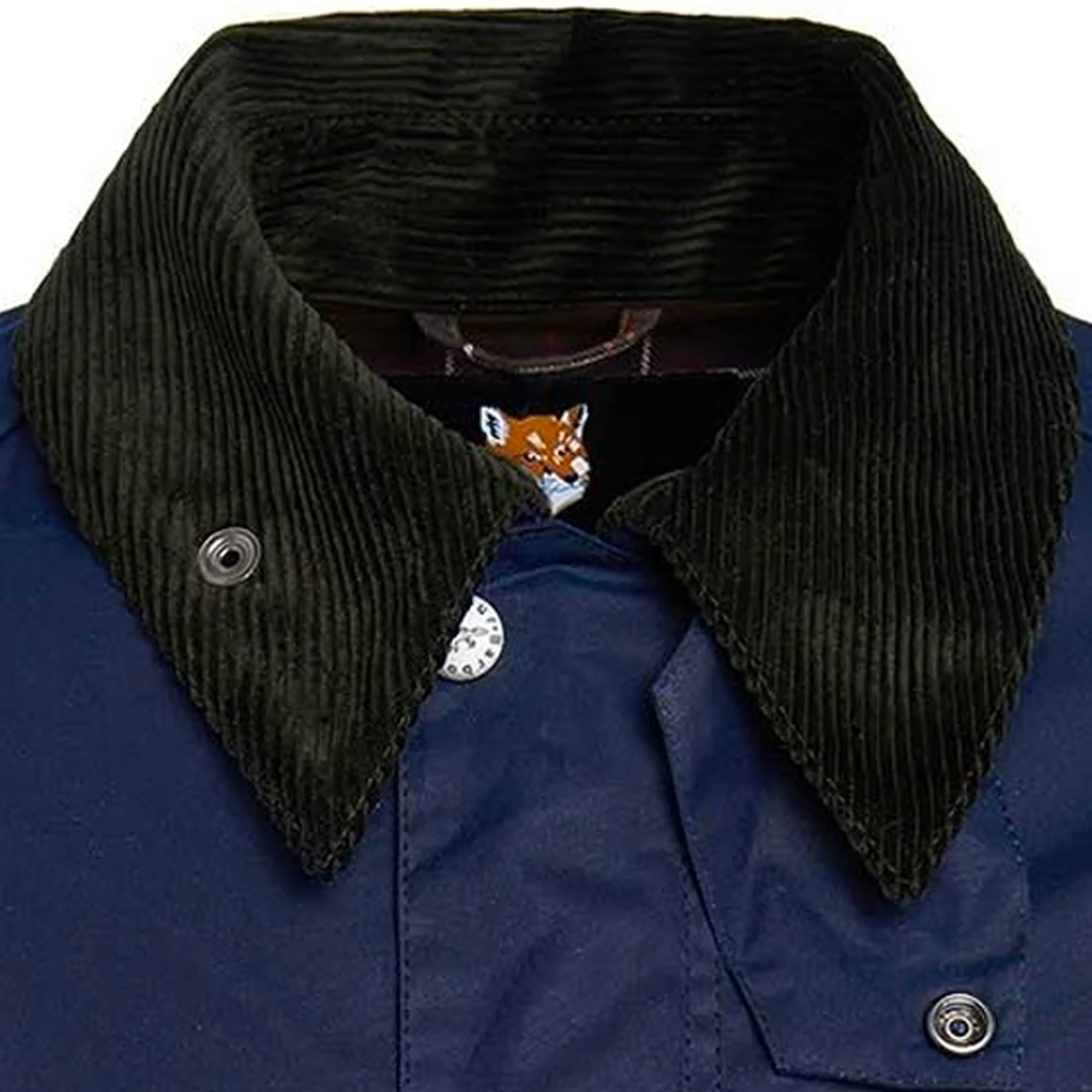 Barbour X Maison Kitsun Beaufort Waxed Jacket - Indigo
