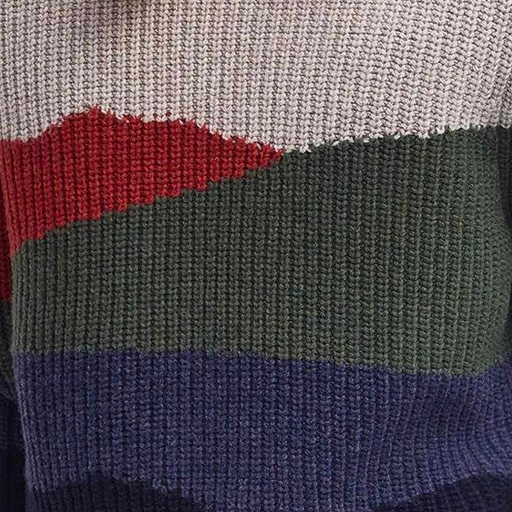 Barbour x Maison Kitsun Landscape Knitted Jumper - Navy