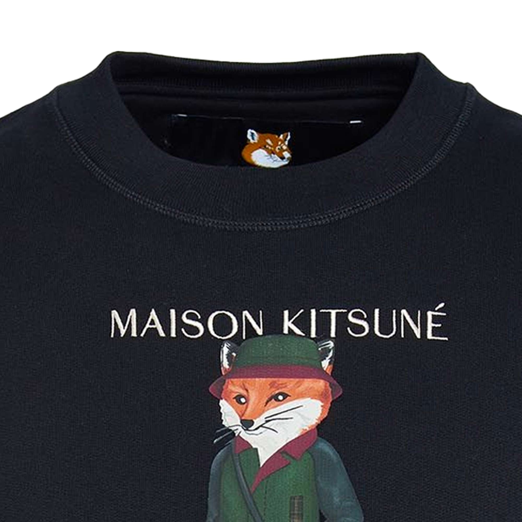 Barbour x Maison Kitsun Beaufort Fox Sweatshirt - Black