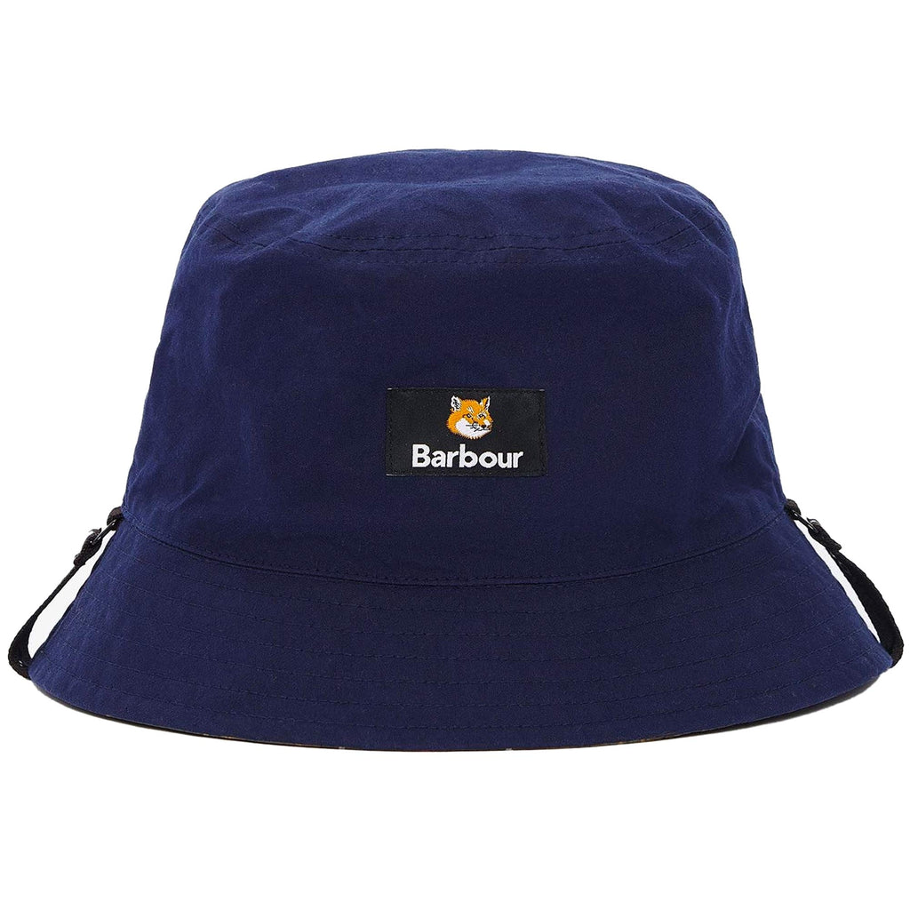 Barbour x Maison Kitsun Reversible Bucket Hat - Dark Navy