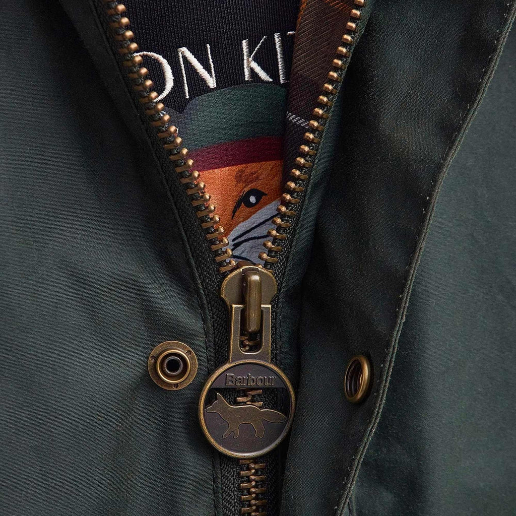 Barbour x Maison Kitsun Beaufort Patchwork Waxed Jacket - Duffle