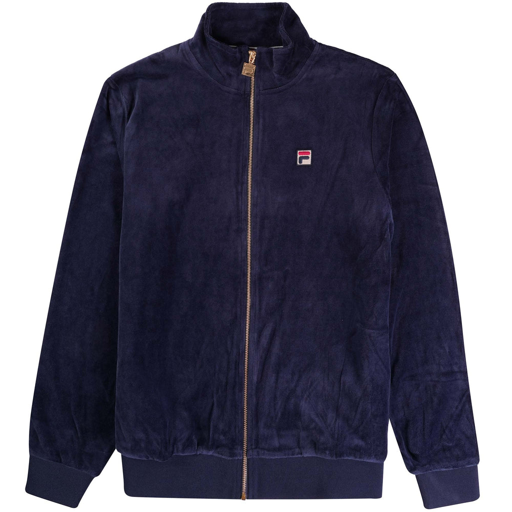 Fila Vintage Marc Velour Track Top - Fila Navy