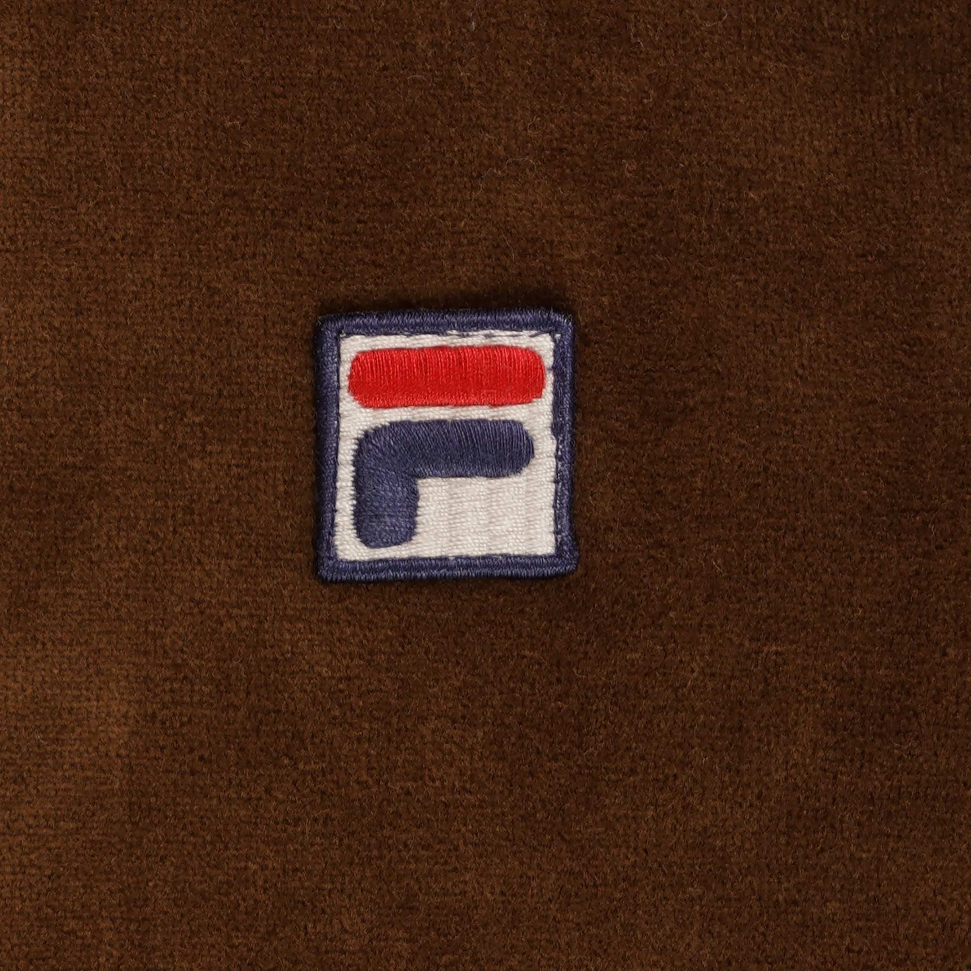 Fila Vintage Liston Colour Block Velour Track Top - Potting Soil