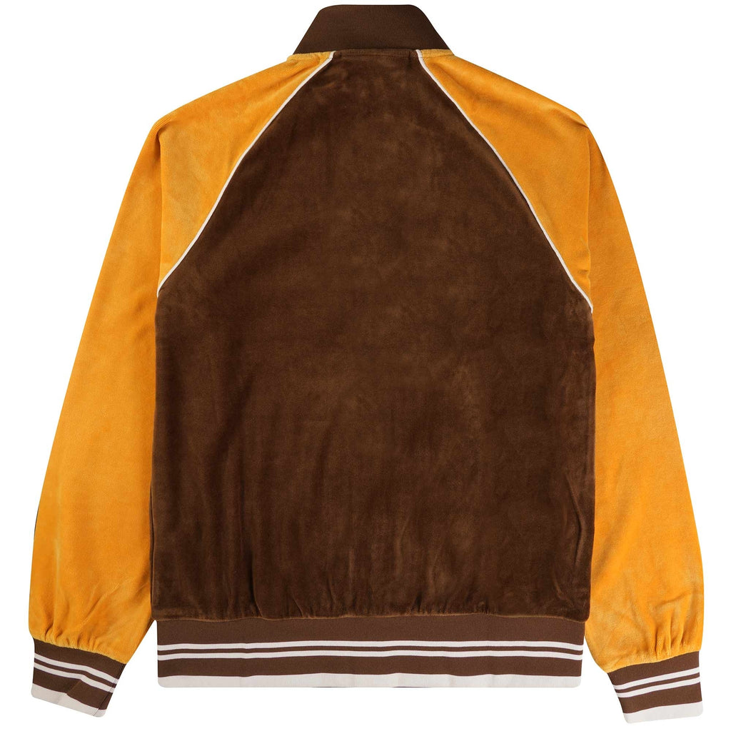 Fila Vintage Liston Colour Block Velour Track Top - Potting Soil