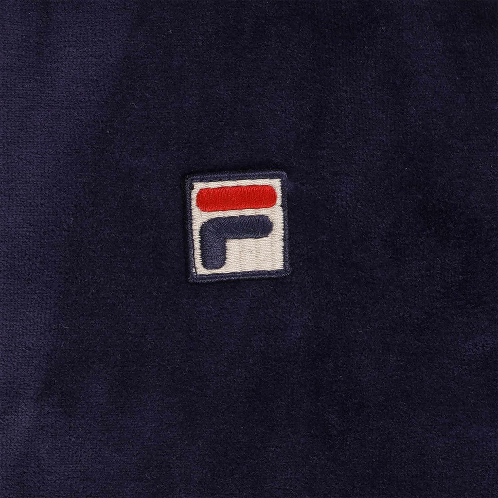 Fila Vintage Liston Colour Block Velour Track Top - Navy/Gardenia
