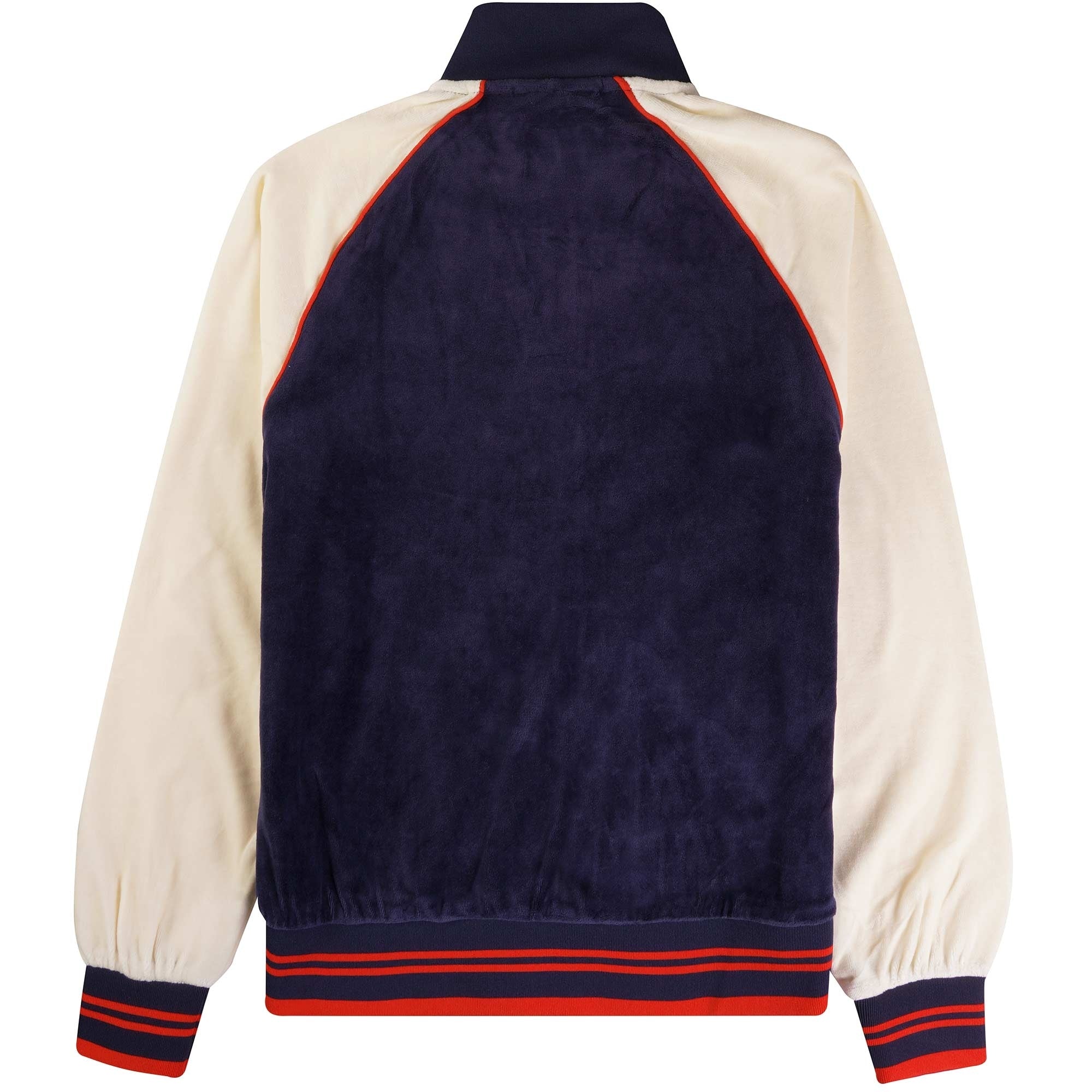 Fila Vintage Liston Colour Block Velour Track Top - Navy/Gardenia
